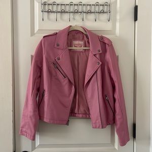 Levi’s Faux Leather Moto Jacket (Pink)